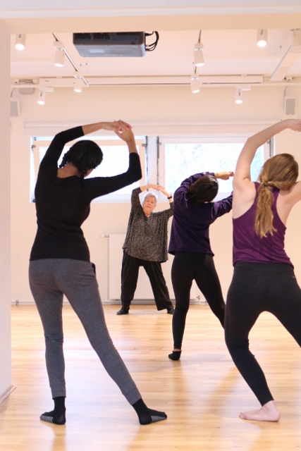 Students training in the studio with Kristin Linklater.